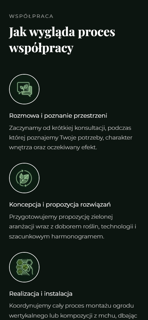 Ogrody wertykalne na telefonie - widok 5